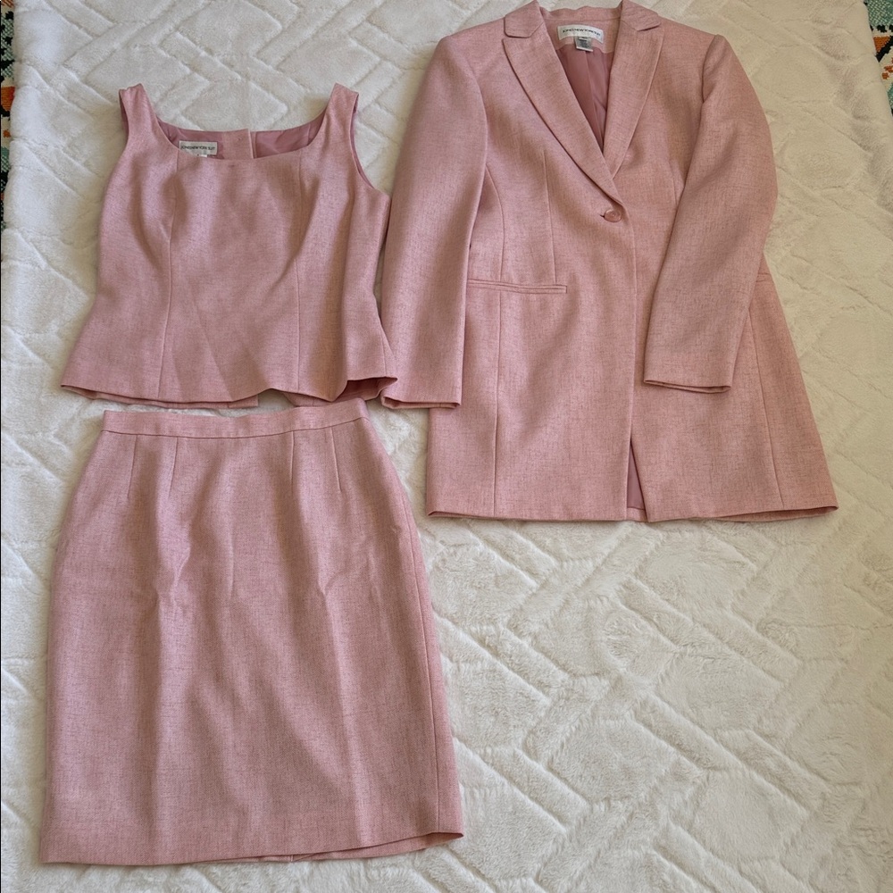Pink Three-Piece Suit Set